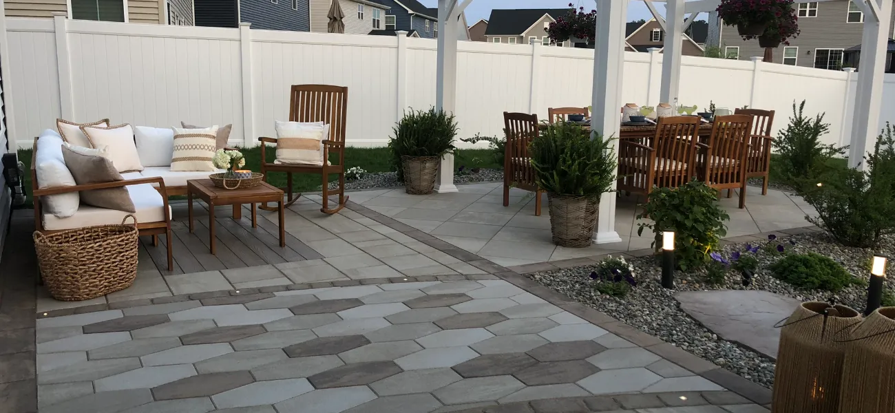 Backyard Patio and Outdoor Living Space Project Completed In Grasonville, Maryland.